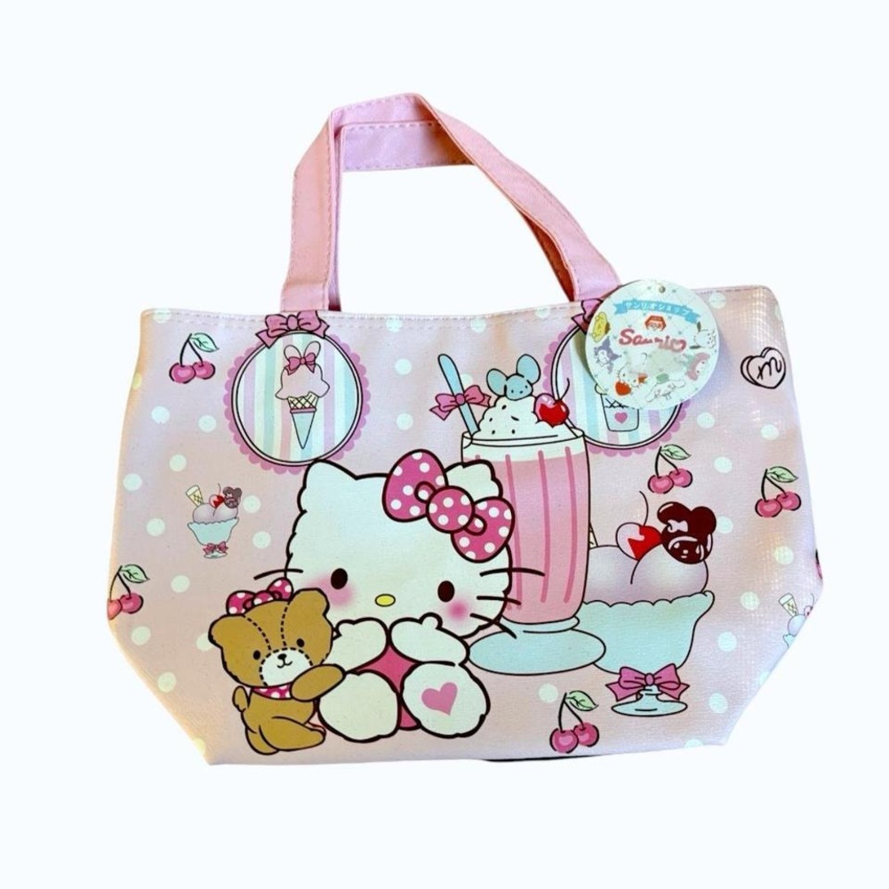 🍨 NWT Hello Kitty Sanrio Mini Tote Lunch Bag 🎀